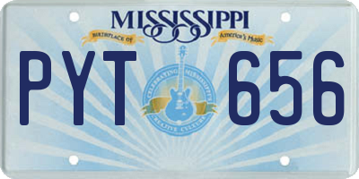 MS license plate PYT656