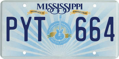MS license plate PYT664