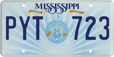 MS license plate PYT723