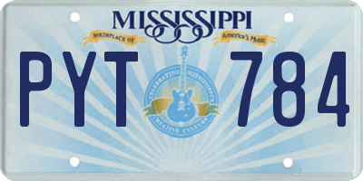 MS license plate PYT784