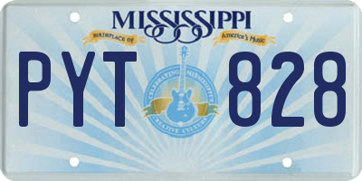 MS license plate PYT828