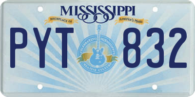 MS license plate PYT832