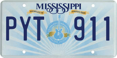 MS license plate PYT911