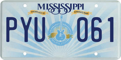 MS license plate PYU061