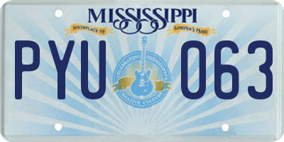 MS license plate PYU063