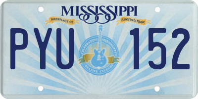 MS license plate PYU152