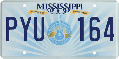 MS license plate PYU164