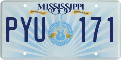 MS license plate PYU171