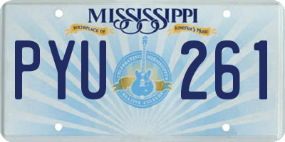 MS license plate PYU261