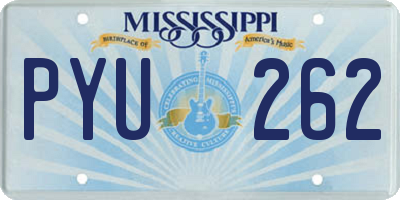 MS license plate PYU262