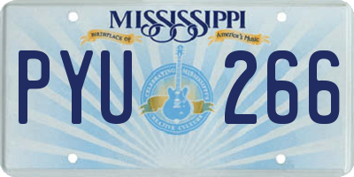 MS license plate PYU266