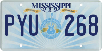MS license plate PYU268