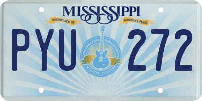 MS license plate PYU272