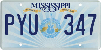 MS license plate PYU347