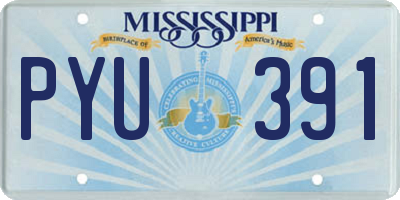 MS license plate PYU391