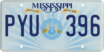 MS license plate PYU396