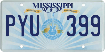 MS license plate PYU399