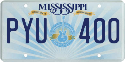 MS license plate PYU400
