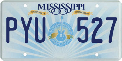 MS license plate PYU527