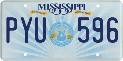 MS license plate PYU596