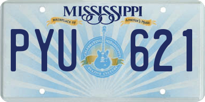 MS license plate PYU621