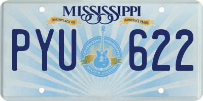 MS license plate PYU622
