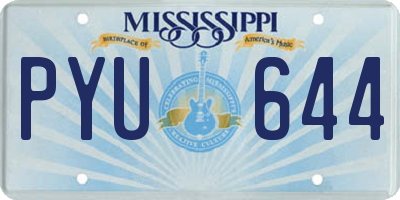 MS license plate PYU644