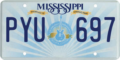 MS license plate PYU697