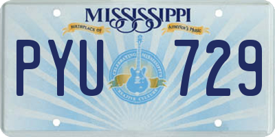 MS license plate PYU729