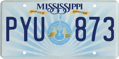 MS license plate PYU873