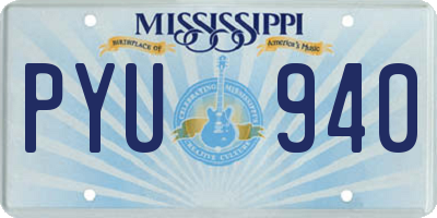 MS license plate PYU940