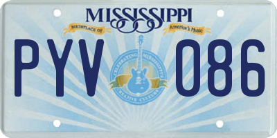MS license plate PYV086
