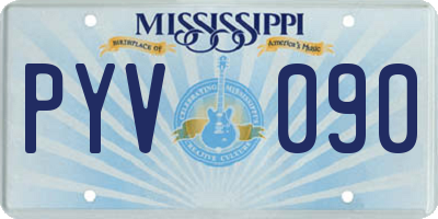 MS license plate PYV090