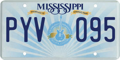 MS license plate PYV095