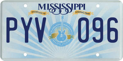 MS license plate PYV096