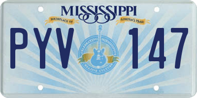 MS license plate PYV147