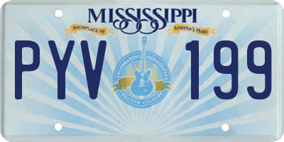 MS license plate PYV199
