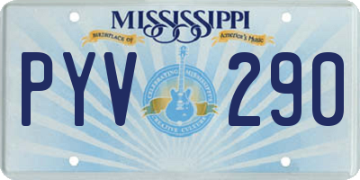 MS license plate PYV290