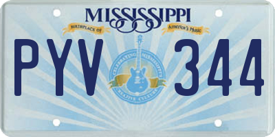 MS license plate PYV344