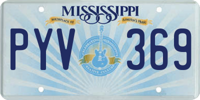 MS license plate PYV369