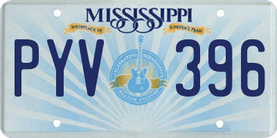 MS license plate PYV396