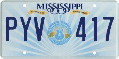 MS license plate PYV417
