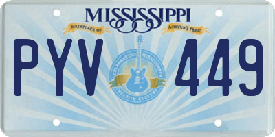 MS license plate PYV449