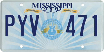 MS license plate PYV471