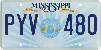 MS license plate PYV480
