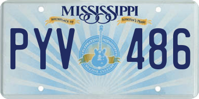 MS license plate PYV486