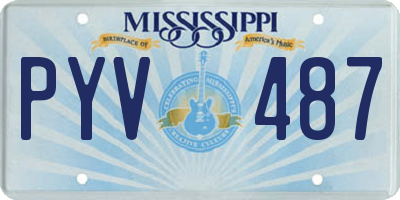 MS license plate PYV487