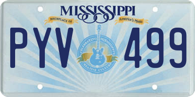 MS license plate PYV499