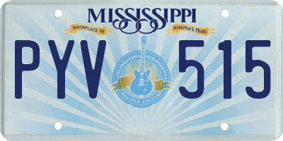 MS license plate PYV515