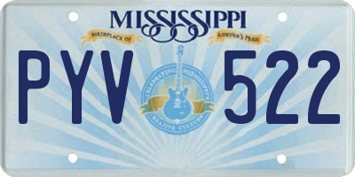 MS license plate PYV522